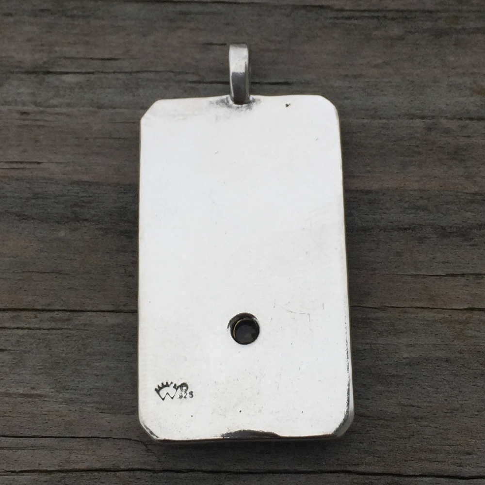 Chariot Tarot Card Pendant .925 Sterling Silver w/ genuine Citrine made in USA - Picture 8 of 9
